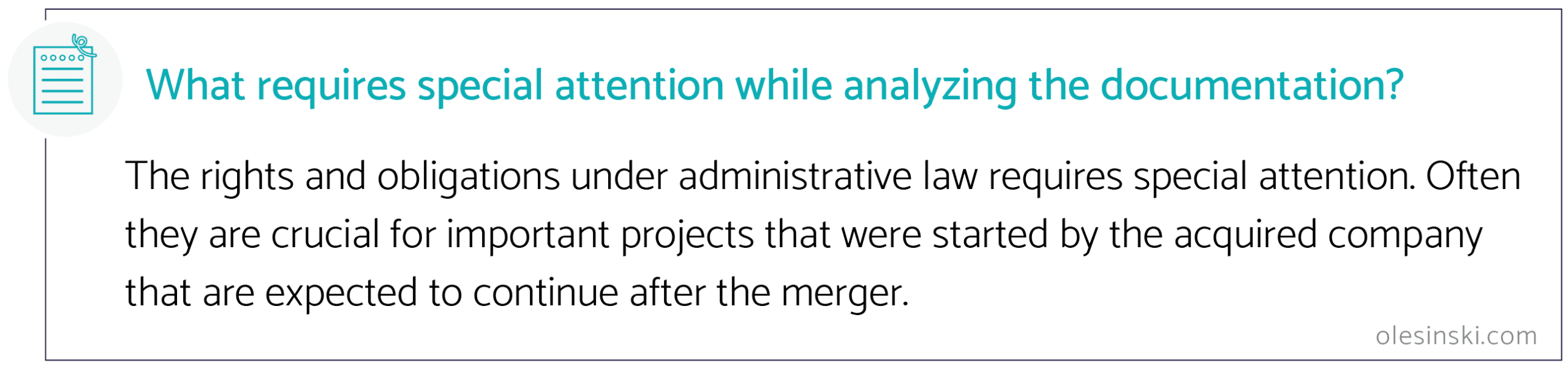 Why requires special attention while analyzing the documentation